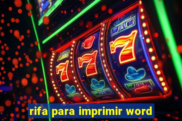 rifa para imprimir word